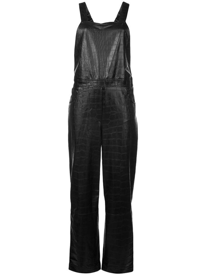 Nanushka Straight Fit Dungarees - Black