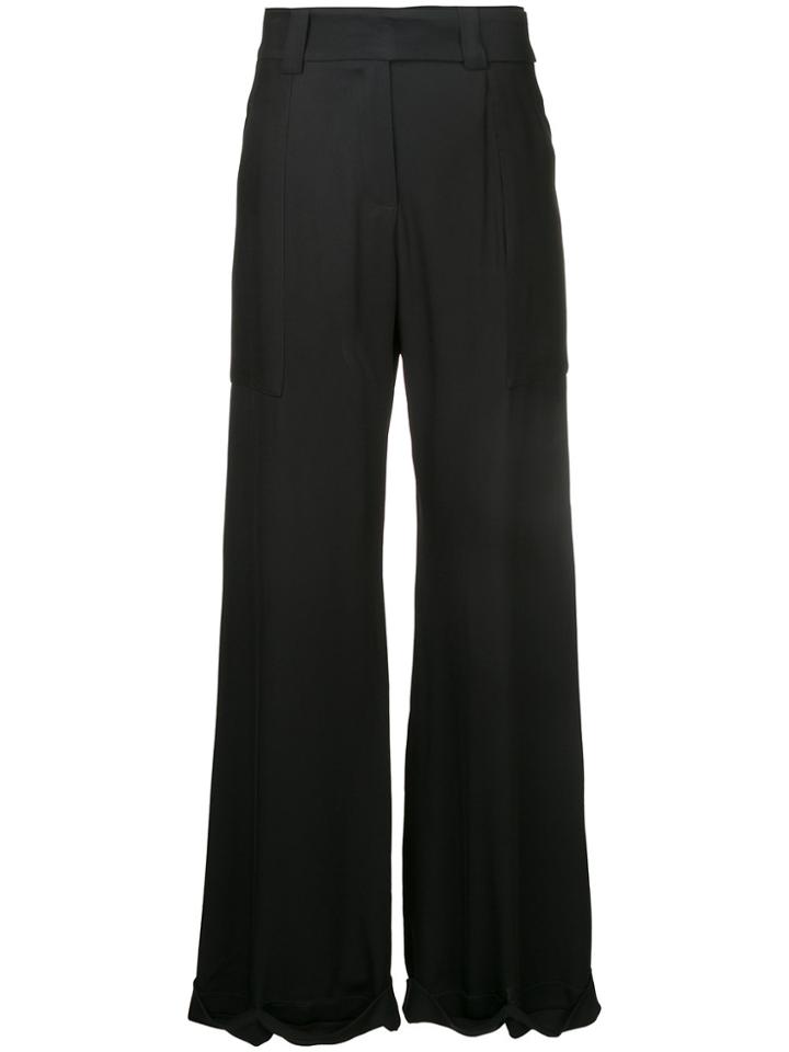 Taylor Wide-leg Trousers - Black