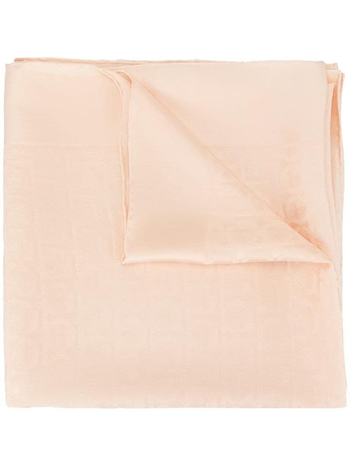 Salvatore Ferragamo All-over Logo Patterned Scarf - Pink