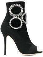 Giuseppe Zanotti Crystal Embellished Heeled Boots - Black