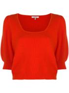 Ganni Poppy Knit Sweater - Red