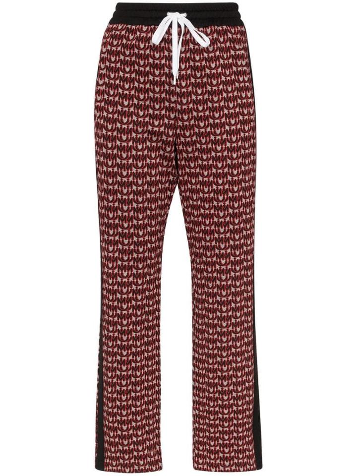 Miu Miu Logo-jacquard Track Pants - Black