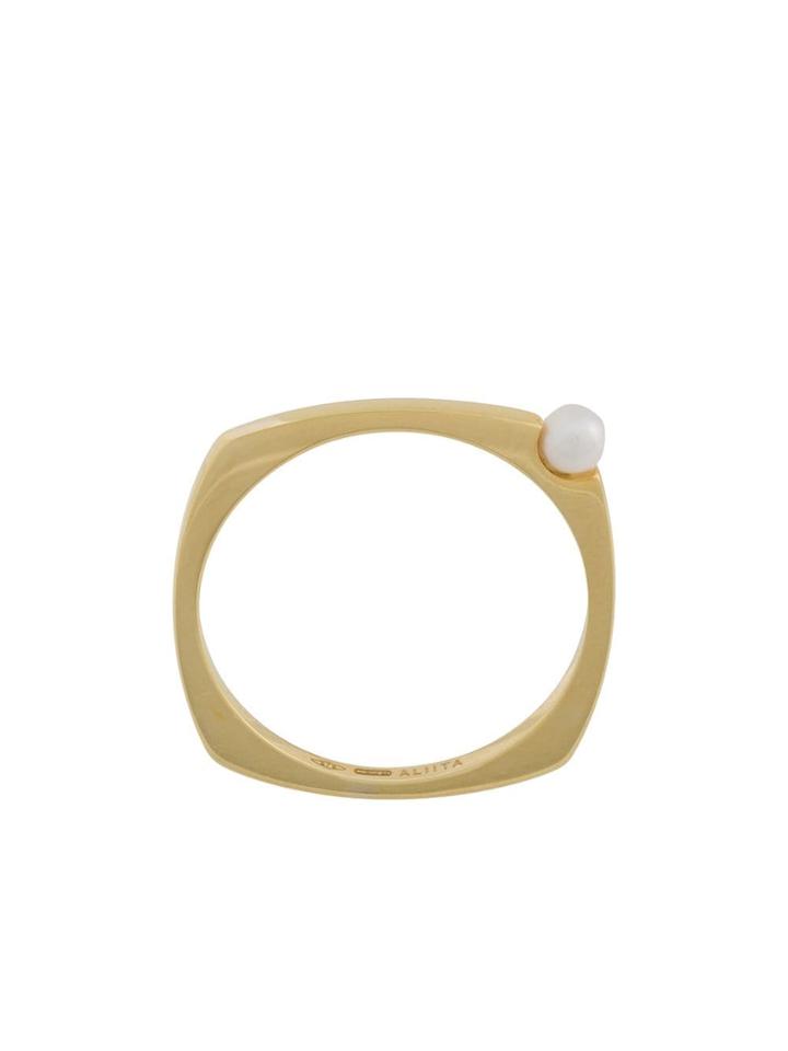 Aliita 9kt Gold Pearl Detail Ring