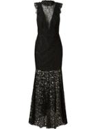 Martha Medeiros 'marescot' Lace Gown - Black