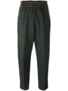 Antonio Marras - Plaid Tapered Cropped Trousers - Women - Polyamide/acetate/viscose/wool - 40, Green, Polyamide/acetate/viscose/wool