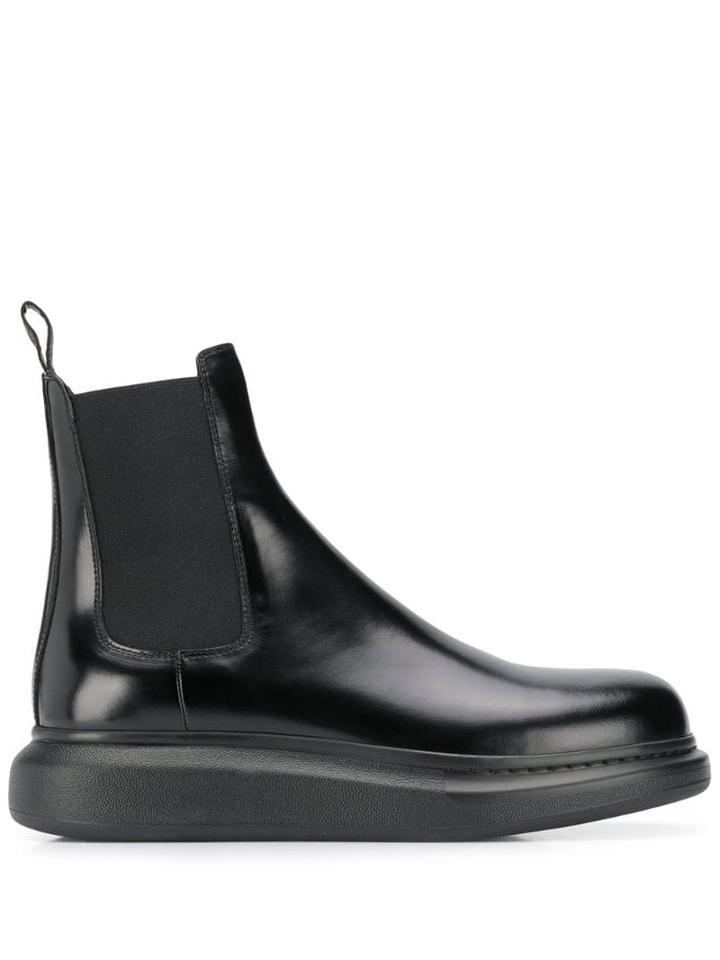 Alexander Mcqueen Wedge Chelsea Boots - Black