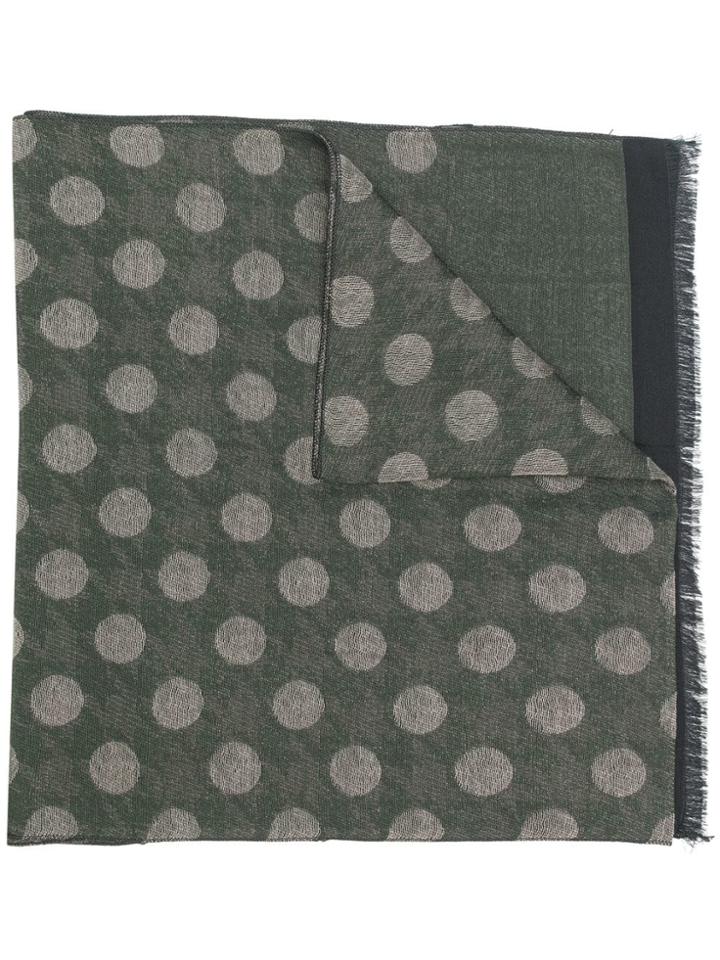 Manuel Ritz Polka Dot Scarf - Green
