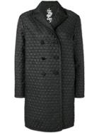 Ermanno Scervino Quilted Double Breasted Coat - Black