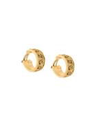 Sonia Rykiel Vintage Logo Hoop Earrings, Women's, Metallic