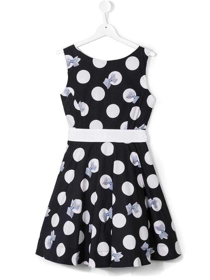 Lapin House - Polka Dot Dress - Kids - Cotton/polyamide/spandex/elastane/tactel - 14 Yrs, Girl's, Blue