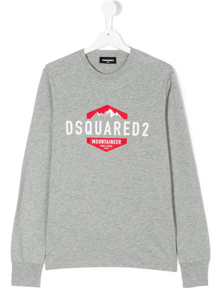 Dsquared2 Kids Logo Print Sweatshirt - Grey