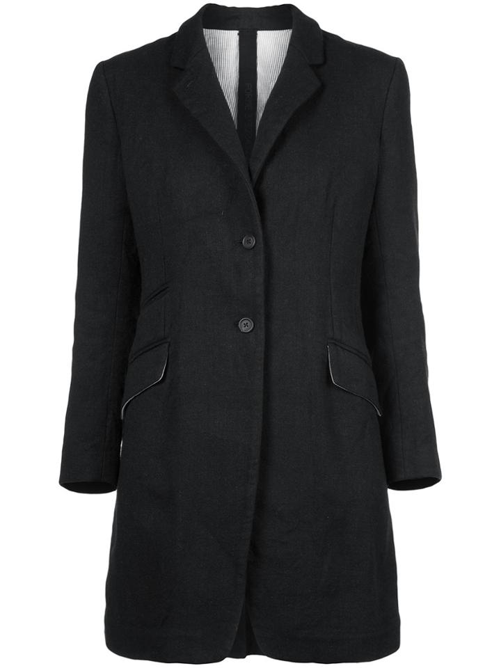 Forme D'expression Two Buttoned Top Coat - Black