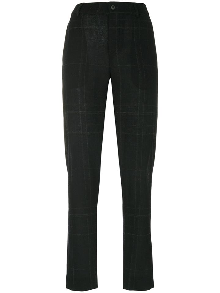 Stephan Schneider High Waisted Plaid Trousers - Blue
