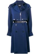 Karl Lagerfeld Transformer Trench Coat - Blue