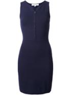 Elizabeth And James Half Zip Bodycon Dress, Women's, Size: Medium, Blue, Acetate/viscose