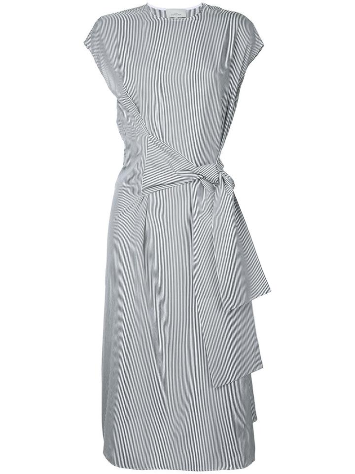 Studio Nicholson - Wrap Dress - Women - Silk - 1, Grey, Silk