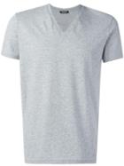 Dsquared2 Basic V-neck T-shirt, Men's, Size: Xl, Grey, Cotton/spandex/elastane