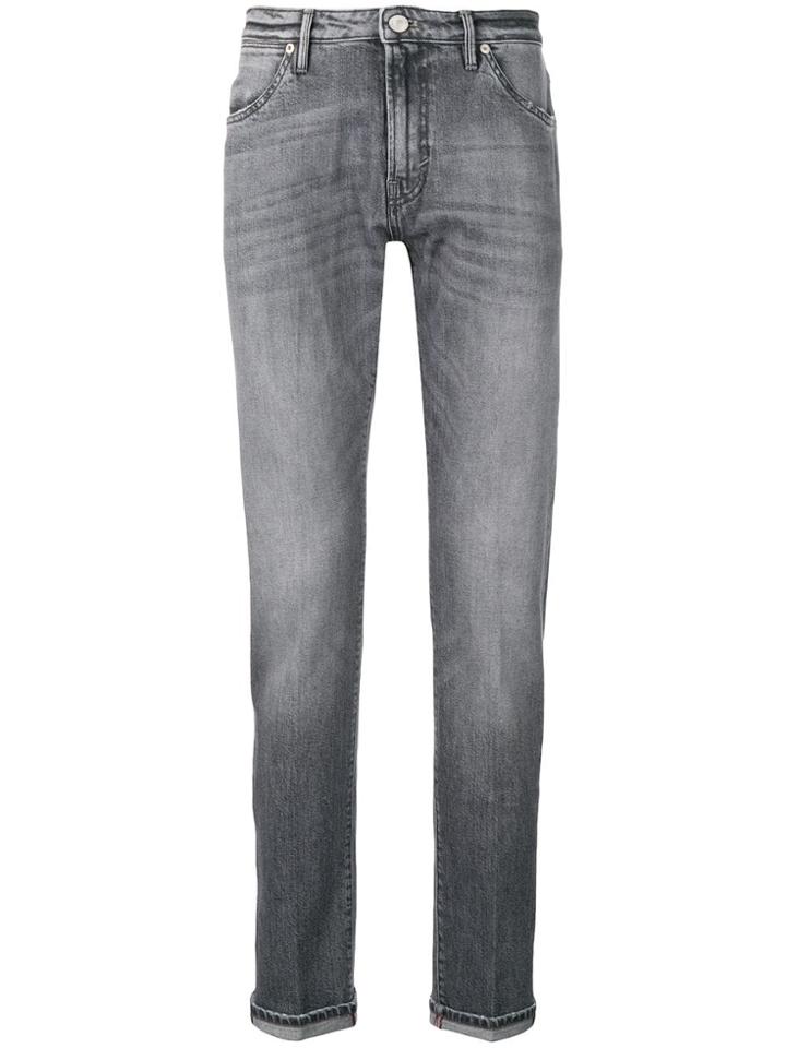 Pt05 Faded Effect Skinny Jeans - Grey