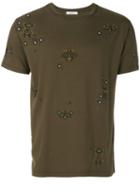 Valentino - Insect Beaded T-shirt - Men - Cotton/polyester - M, Green, Cotton/polyester