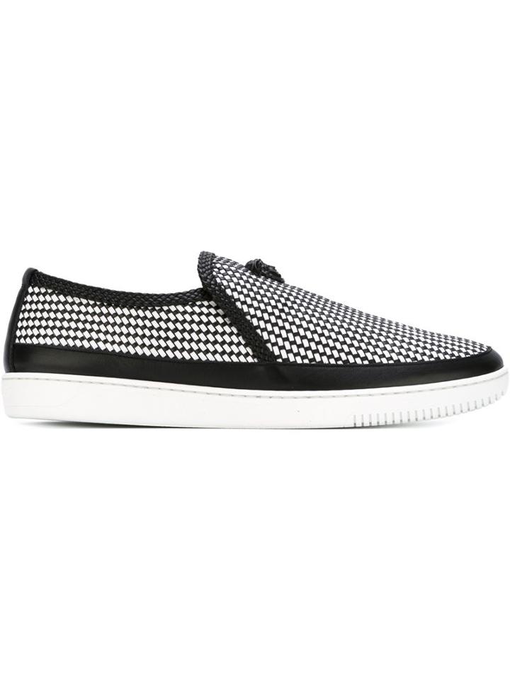 Versace Braided Slip-on Sneakers