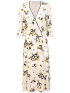Forte Forte Floral Flared Midi Dress - Nude & Neutrals