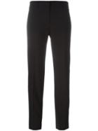 Prada Cropped Pants, Women's, Size: 44, Black, Virgin Wool