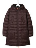 Save The Duck Kids Teen Padded Parka - Pink & Purple