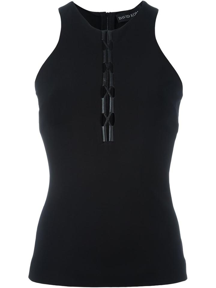 David Koma Lace Up Tank Top