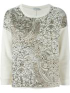 Moncler Embroidered Paisley Sweater