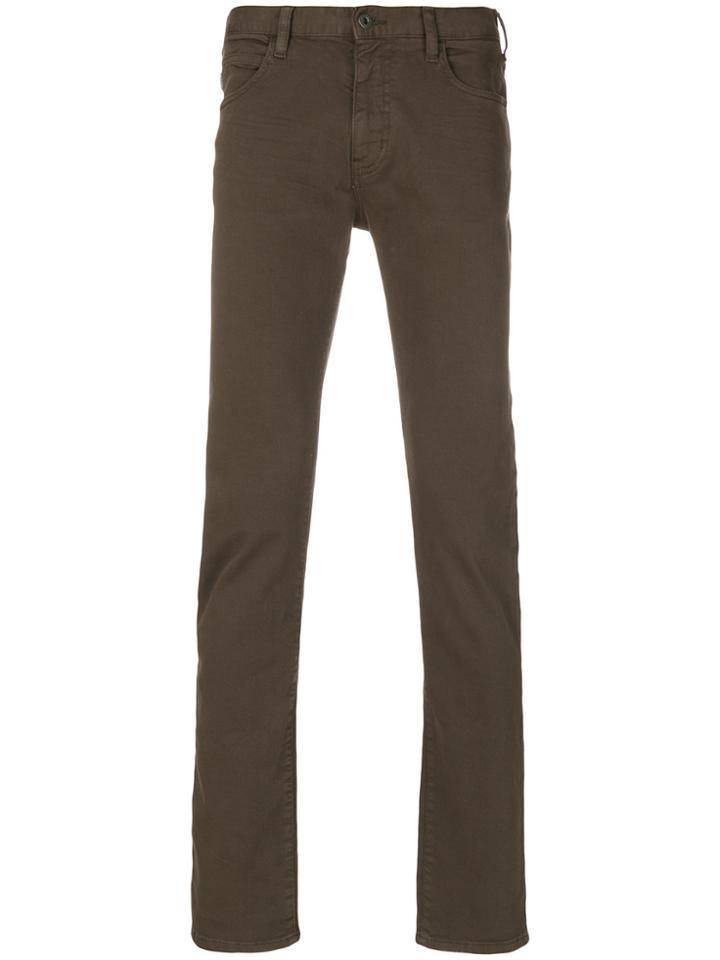 Armani Jeans Slim-fit Trousers - Brown