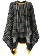Pringle Of Scotland Felted Check Poncho - Multicolour