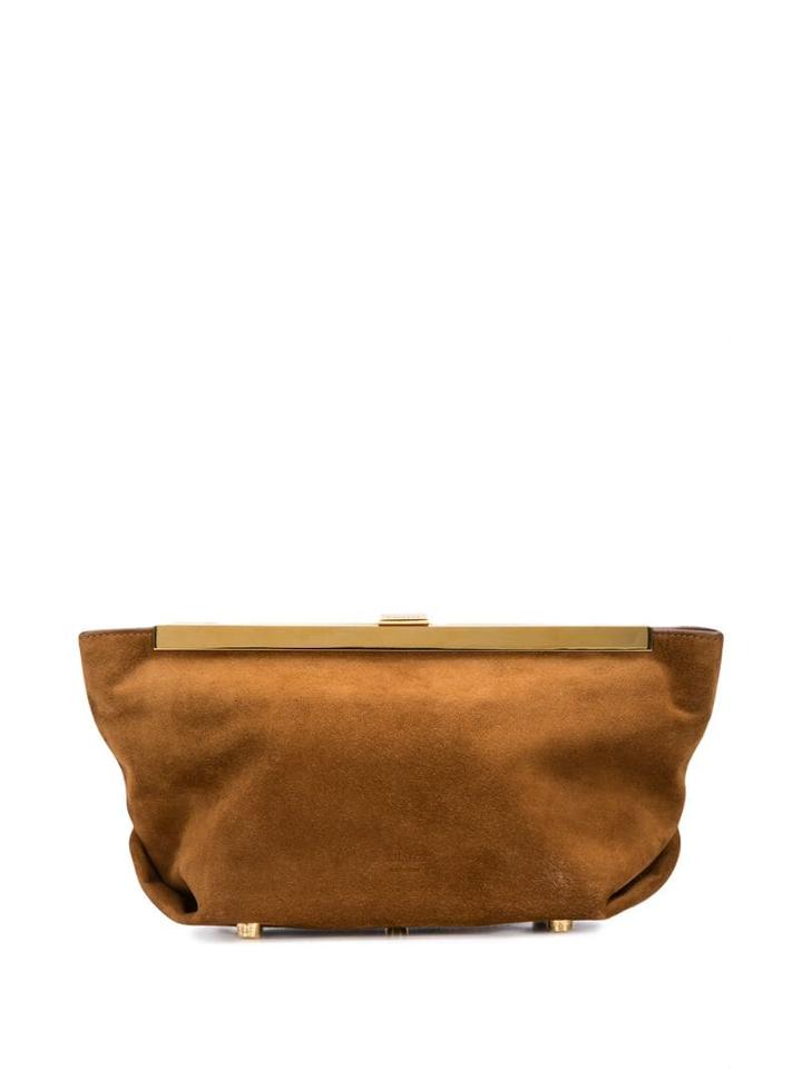 Khaite The Envelope Pleat Clutch Bag - Brown