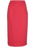 Emporio Armani Midi Pencil Skirt - Red