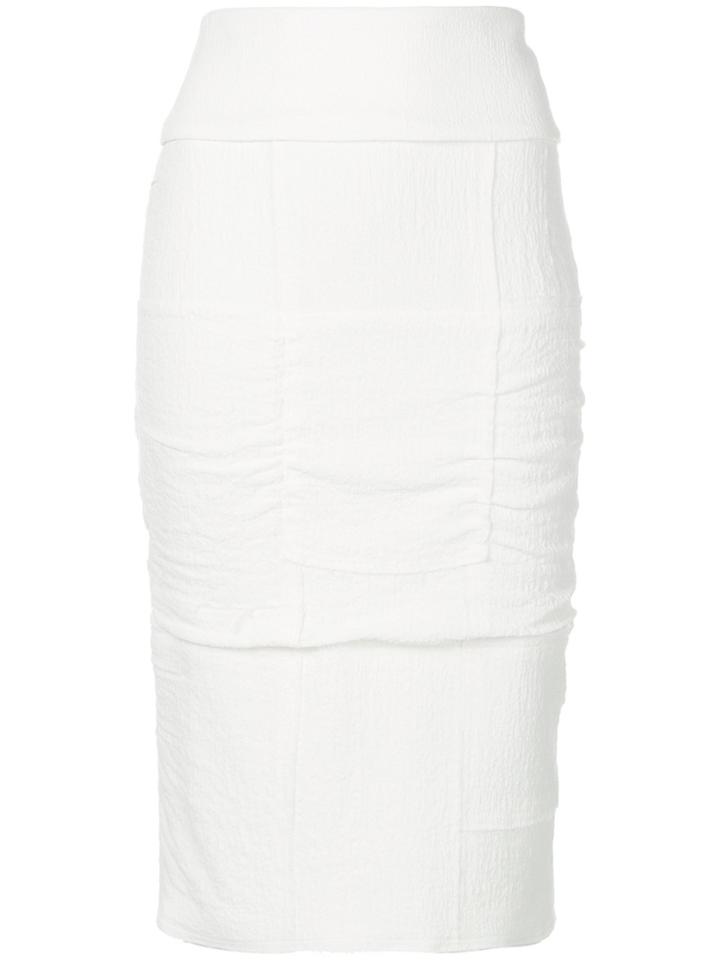 Tom Ford Panelled Pencil Skirt - White