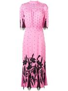Attico Long Embroidered Dress - Pink