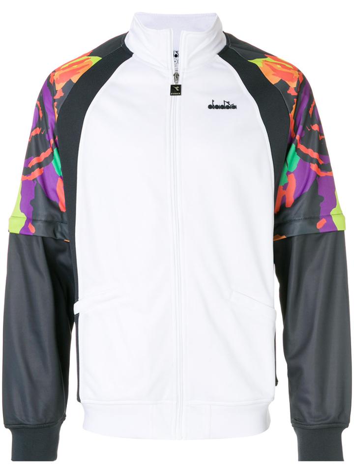 Diadora Contrast Sleeve Track Jacket - White