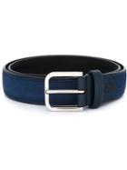 Canali Classic Belt, Men's, Size: 105, Blue, Leather