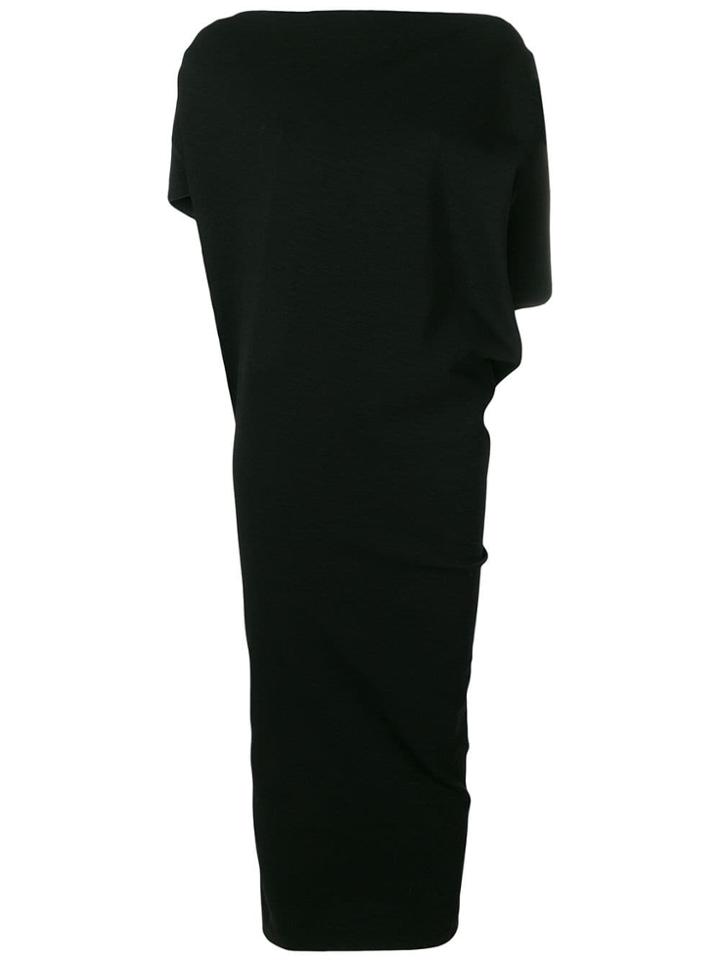 Poiret Draped Midi Dress - Black