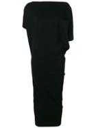 Poiret Draped Midi Dress - Black