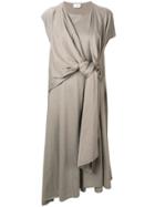 Lemaire Knot Detail T-shirt Dress - Neutrals