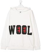 Woolrich Kids Teen Branded Hoodie - White