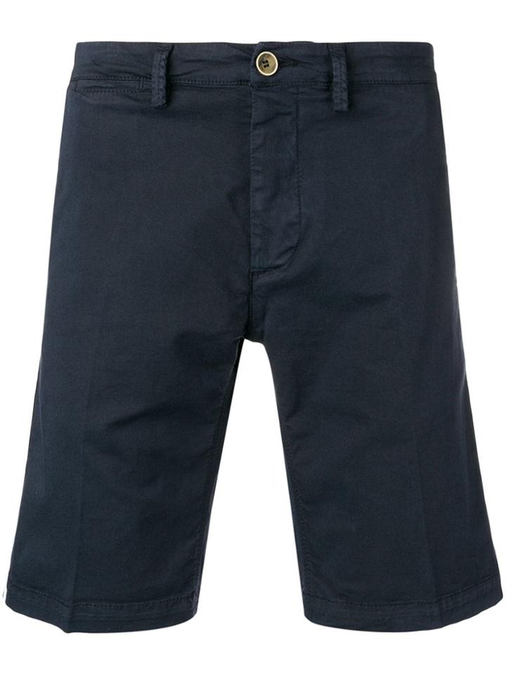 Macchia J Side Stripe Chino Shorts - Blue