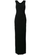 Patrizia Pepe Ruched Maxi Dress - Black