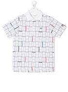 Lacoste Kids Teen Grid Print Polo Shirt - White