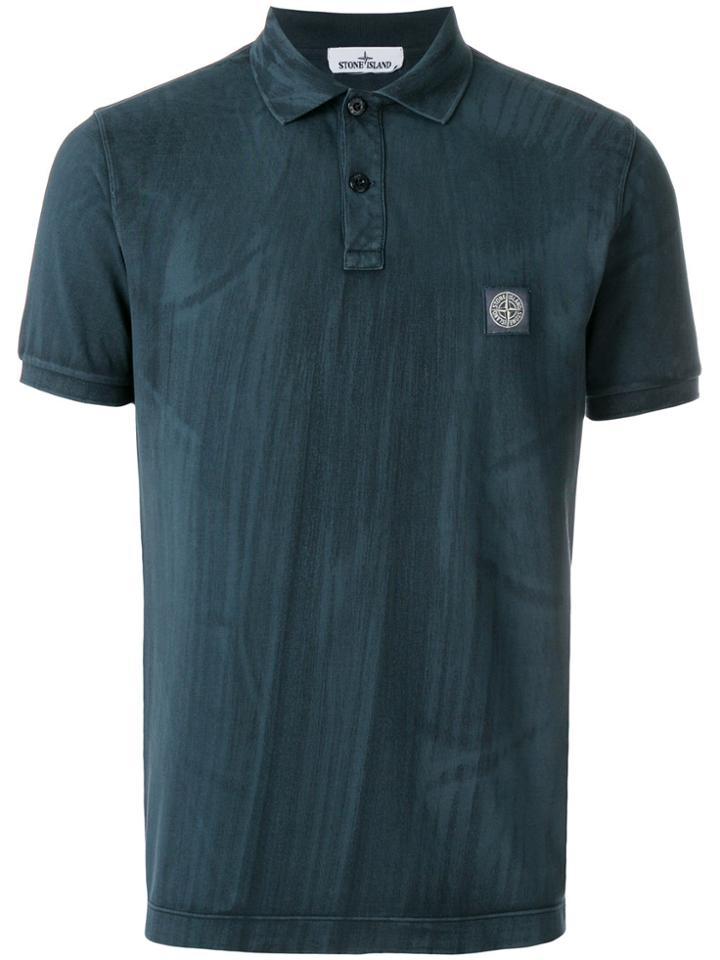 Stone Island Logo Polo Shirt - Grey