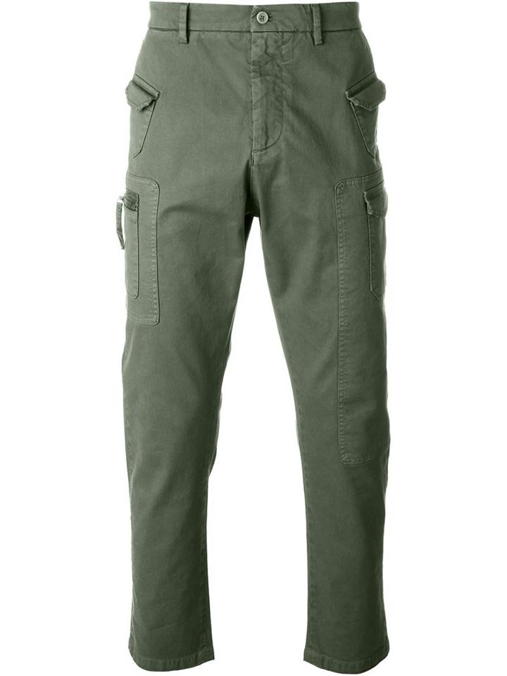 No21 Cargo Trousers, Men's, Size: 52, Green, Cotton/spandex/elastane