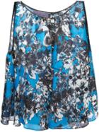 Emanuel Ungaro Abstract Flower Print Flared Top