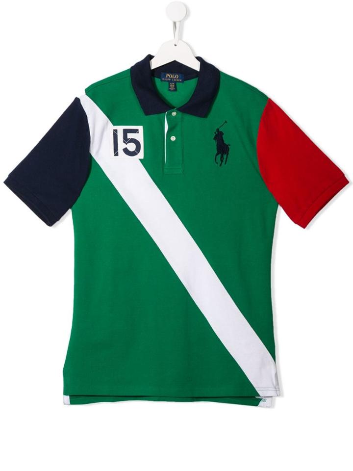 Ralph Lauren Kids Embroidered Logo Polo Shirt - Green