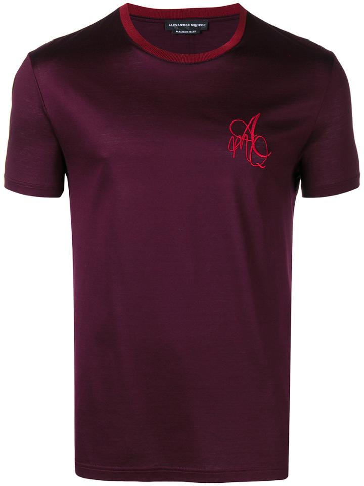 Alexander Mcqueen Embroidered Logo T-shirt