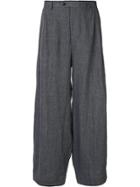 Sartorial Monk Wide Leg Trousers - Grey